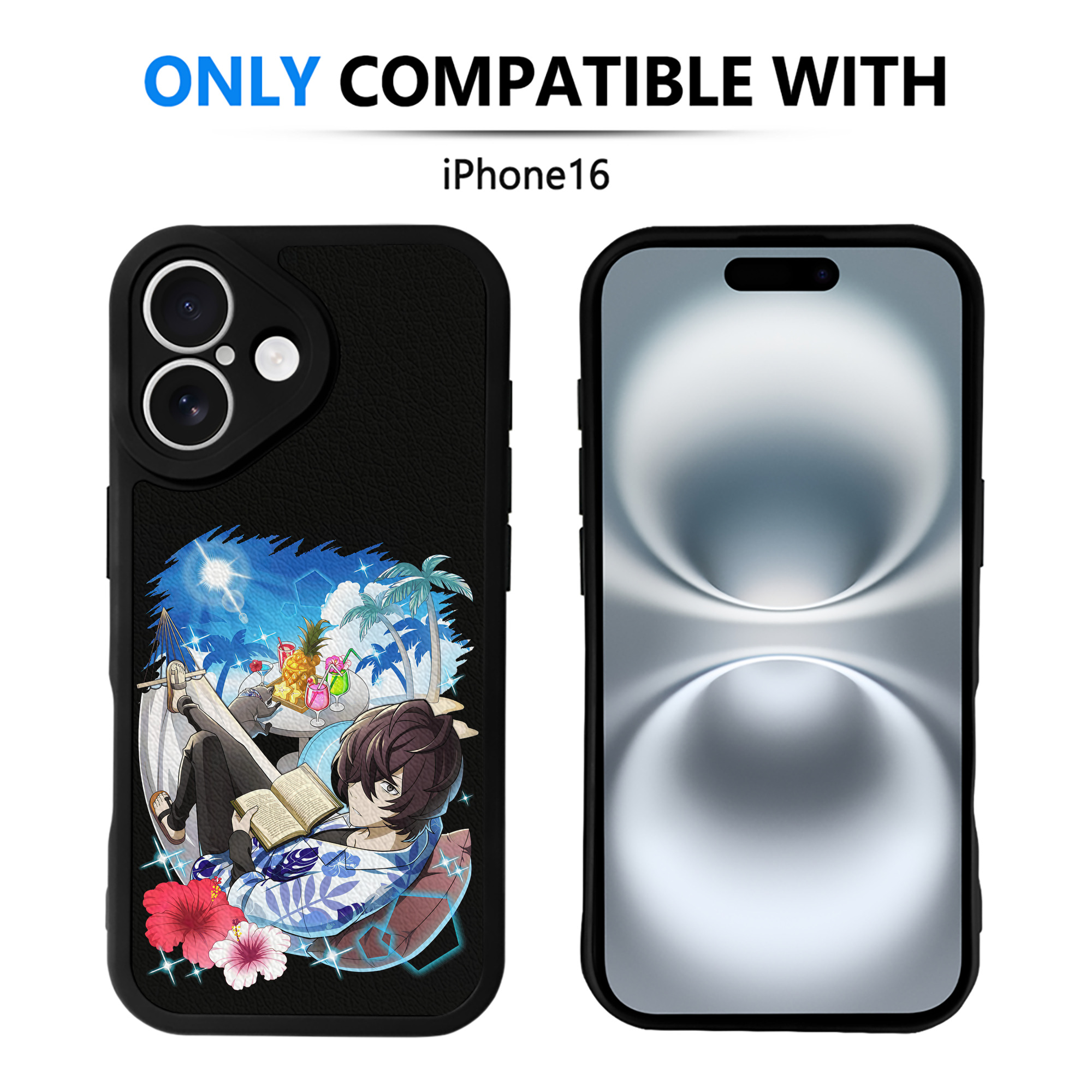 （画像用） 文豪ストレイドッグス Bungo Stray Dogs 【iPhone 16シリーズ対応】シリコンスマホケース（レザー調） 材質：シリコン